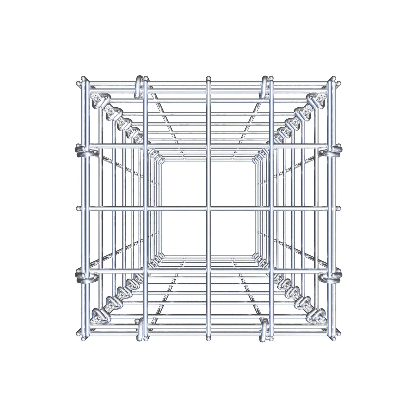 Typ 3 påbyggnadsgabion 100 cm x 20 cm x 20 cm (L x H x D), maskstorlek 5 cm x 10 cm, C-ring