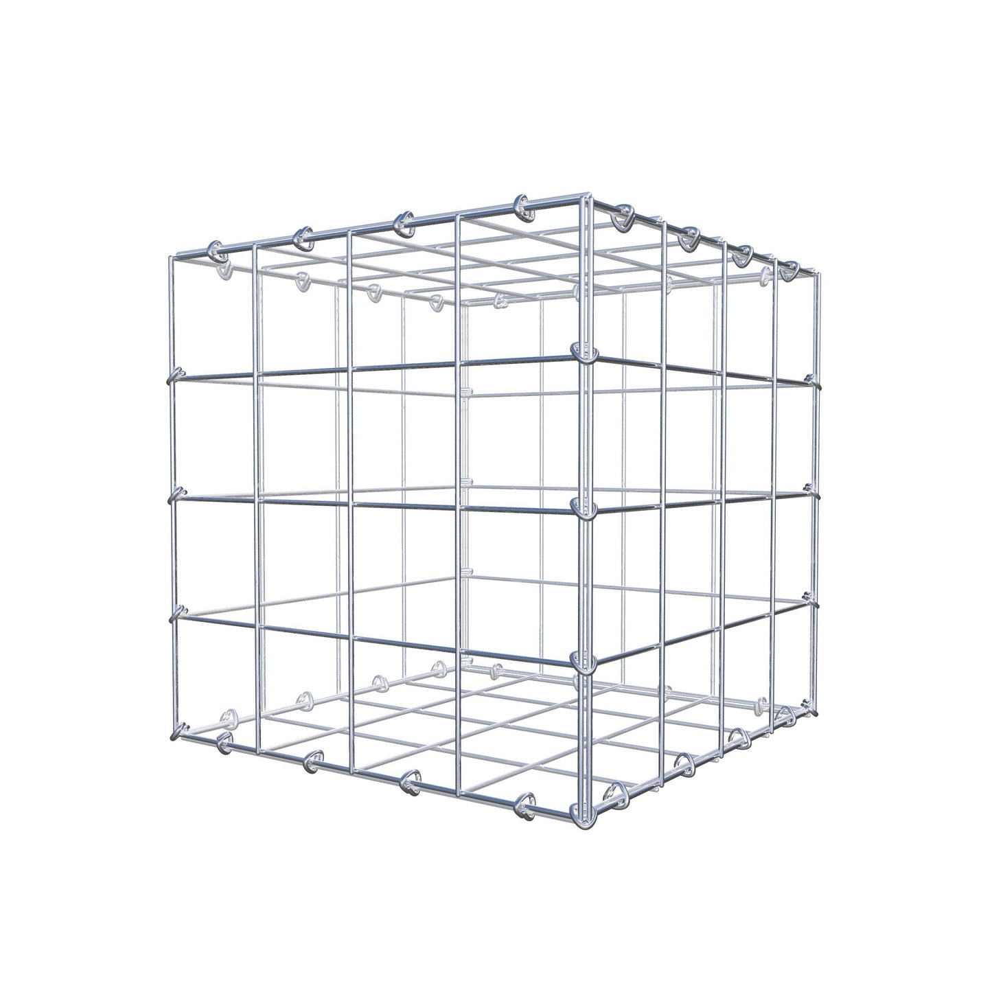 Gabione 40 cm x 40 cm x 40 cm (L x H x T), Maschenweite 10 cm x 10 cm, C-Ring