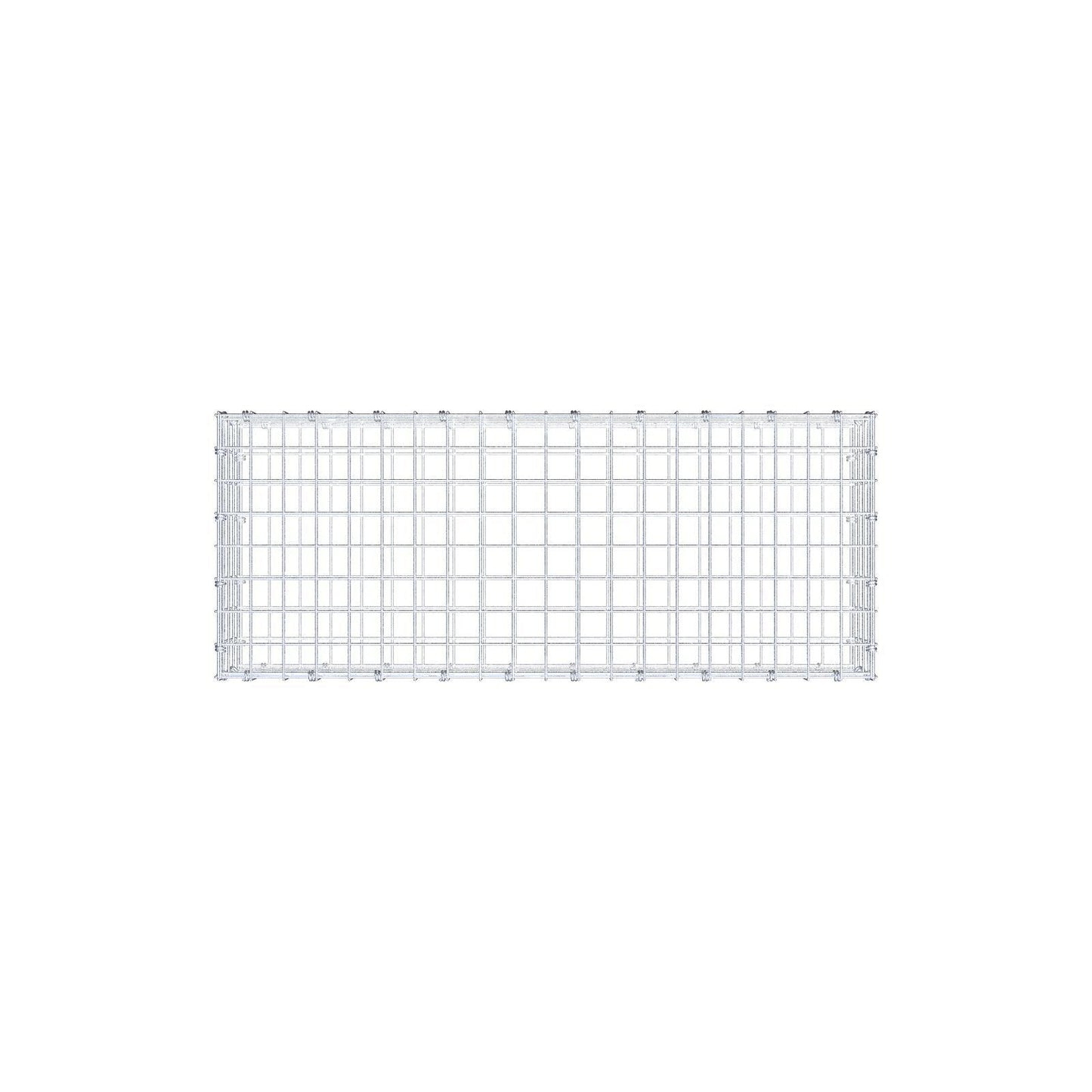 Gabion 100 cm x 20 cm x 40 cm (L x H x D), maskstorlek 5 x 5 cm, spiralring