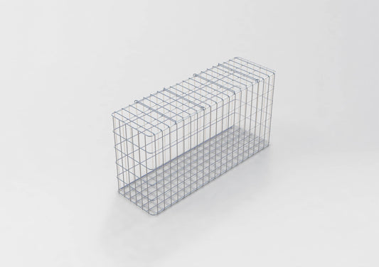 Thermisch verzinkte schanskorf 102 cm x 52 cm x 32 cm, maaswijdte 5 cm x 10 cm, volledig gelast
