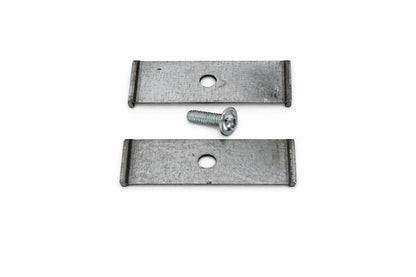 Verbindungslaschen-Set (2-teilig + Schraube) - Verzinktes Stahlblech für Gittermatten & Dekogitter