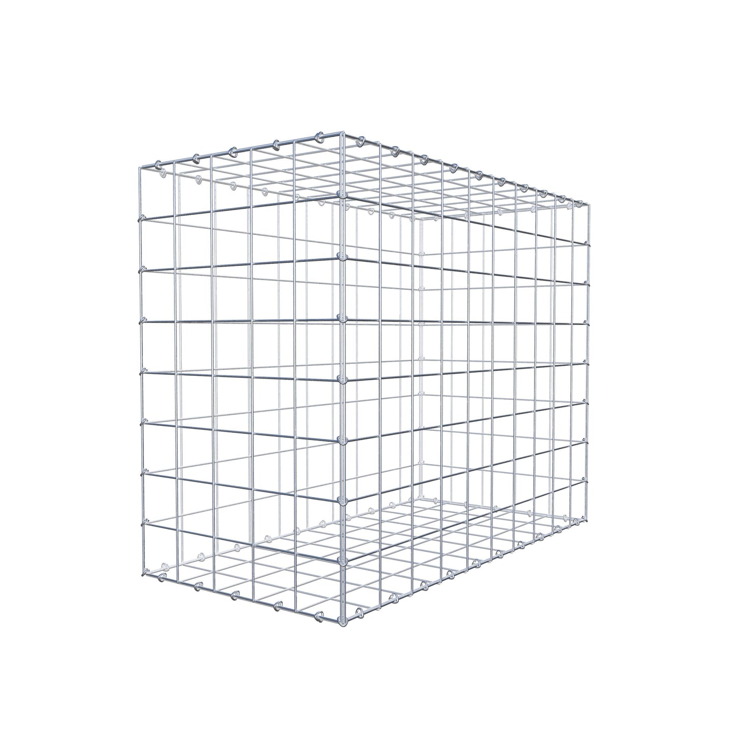 Gabione 100 cm x 80 cm x 50 cm (L x H x T), Maschenweite 10 cm x 10 cm, C-Ring