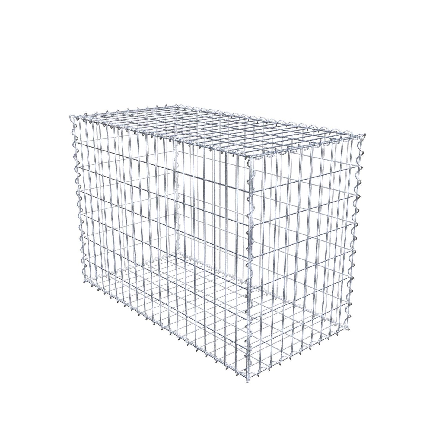 Gabbione 100 cm x 70 cm x 50 cm (L x H x P), maglia 5 cm x 10 cm, spirale