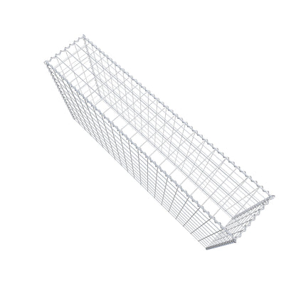 Gabion rapporté type 3 200 cm x 100 cm x 40 cm (L x H x P), mailles 10 cm x 10 cm, spirale