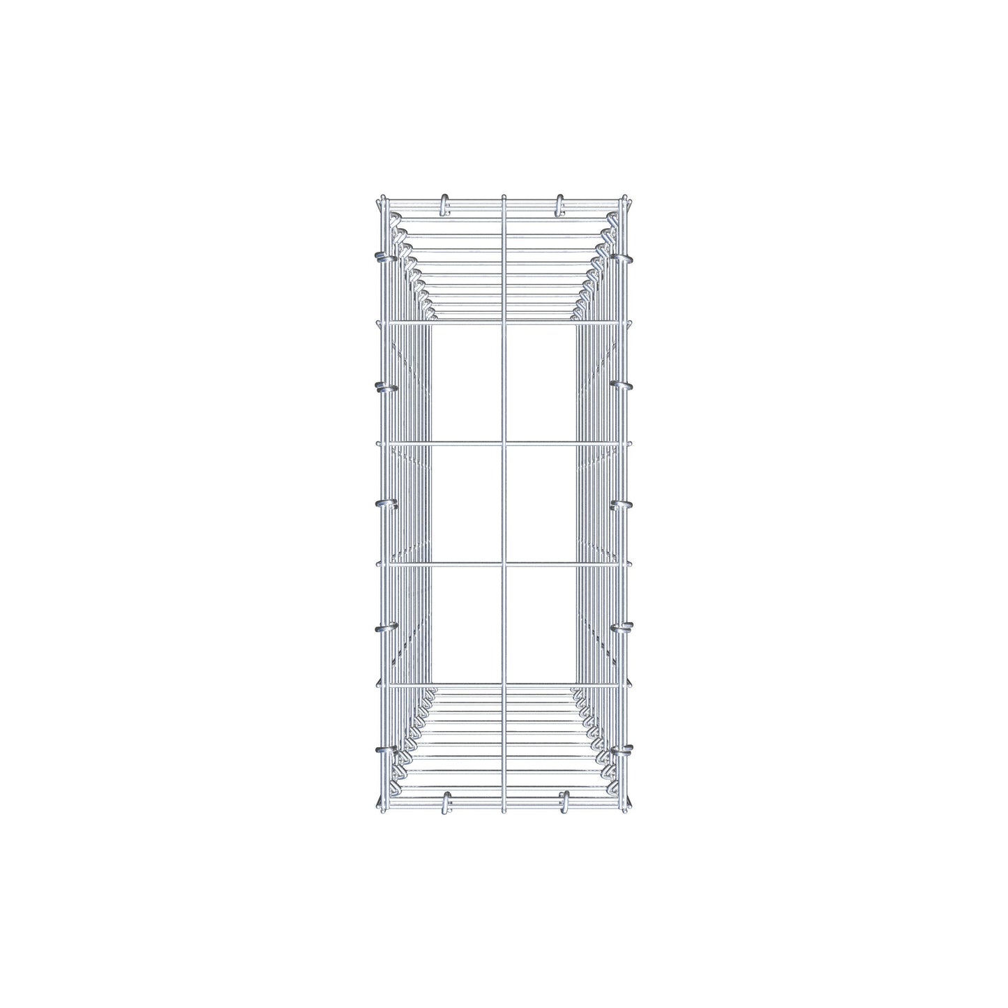 Monteret gabion type 3 100 cm x 20 cm x 50 cm (L x H x D), maskestørrelse 10 cm x 10 cm, C-ring