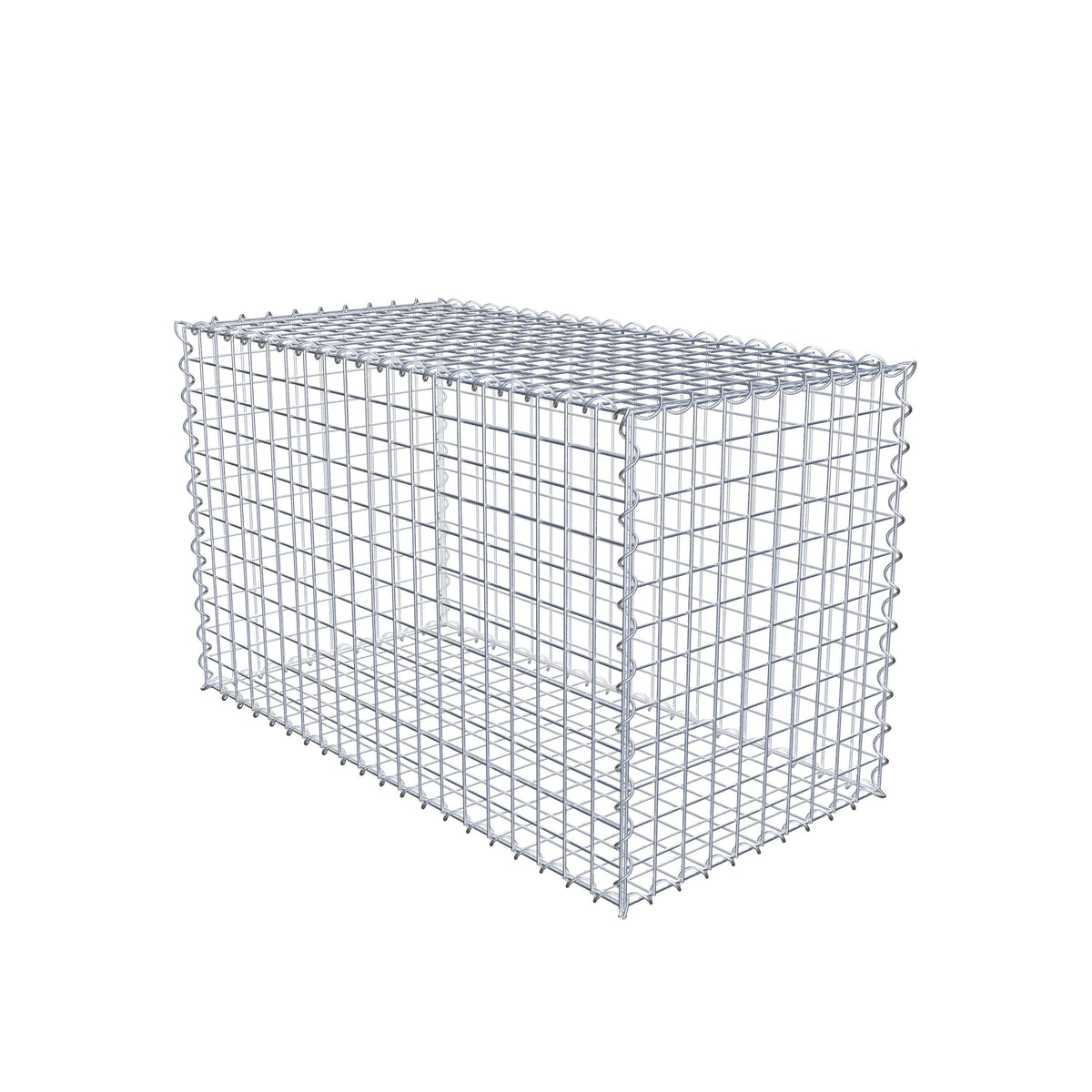 Gabion 100 cm x 60 cm x 50 cm (L x H x D), maskestørrelse 5 cm x 5 cm, spiral