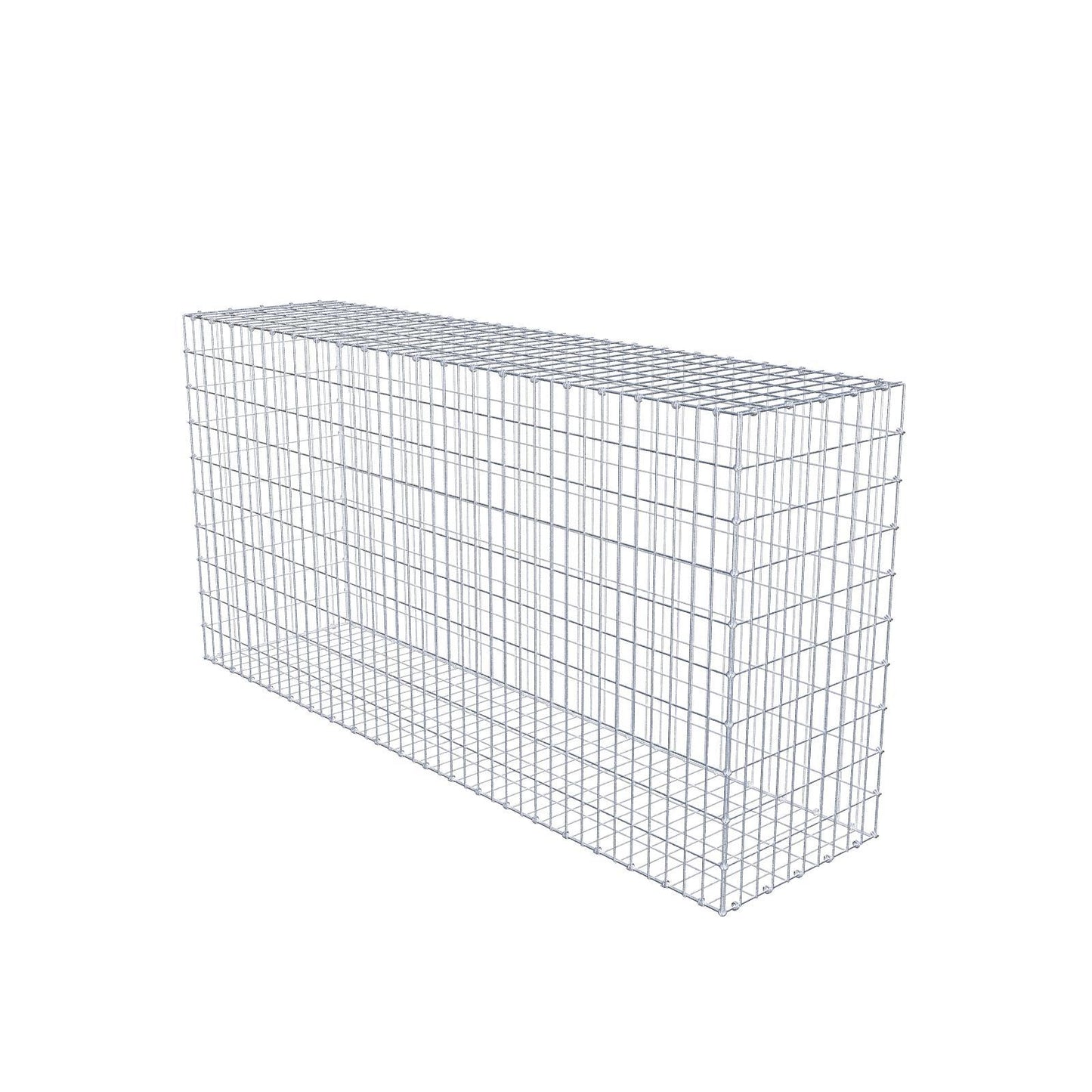 Gabione 200 cm x 100 cm x 50 cm (L x H x T), Maschenweite 5 x 10 cm, Spiralring