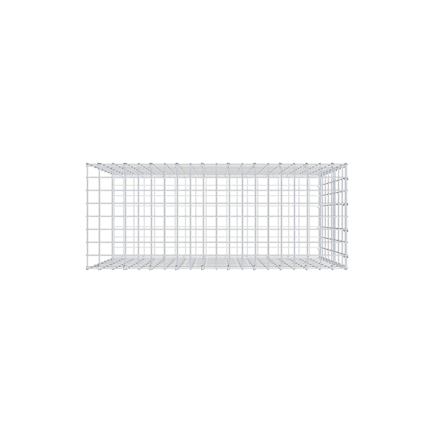 Pila adicional tipo 2 100 cm x 80 cm x 40 cm, malla 5 cm x 10 cm, anillo en C
