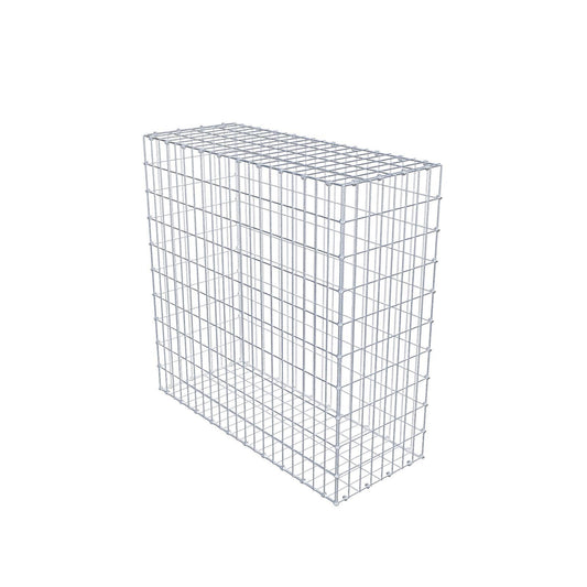 Gabione 100 cm x 100 cm x 40 cm (L x H x T), Maschenweite 5 x 10 cm, Spiralring