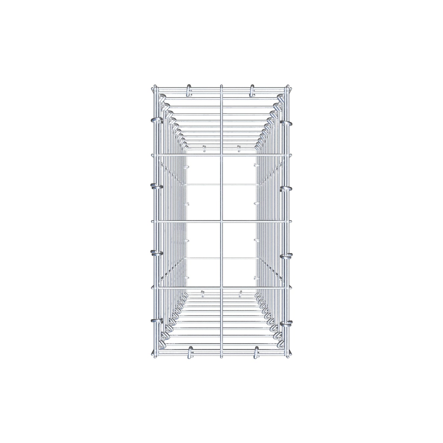 Gabion 100 cm x 20 cm x 40 cm (L x H x P), mailles 10 cm x 10 cm, anneau en C