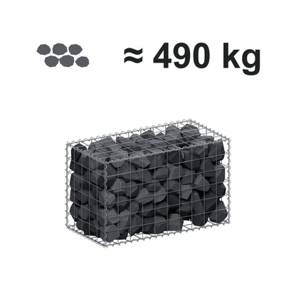 Gabione 100 cm x 60 cm x 50 cm (L x H x T), Maschenweite 10 cm x 10 cm, Spirale