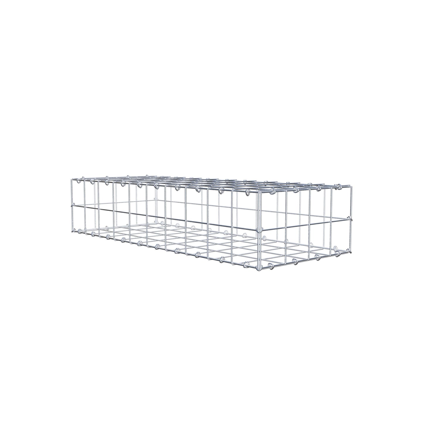 Gabion 100 cm x 20 cm x 40 cm (L x H x P), mailles 10 cm x 10 cm, anneau en C