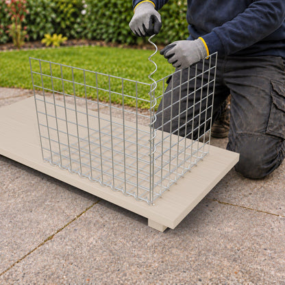 Schanskorf 50 cm x 40 cm x 40 cm (L x H x D), maaswijdte 5 cm x 5 cm, spiraalvormig