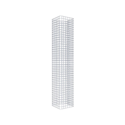 Gabionsøjle firkantet 37 cm x 37 cm, 200 cm høj, MW 5 cm x 5 cm
