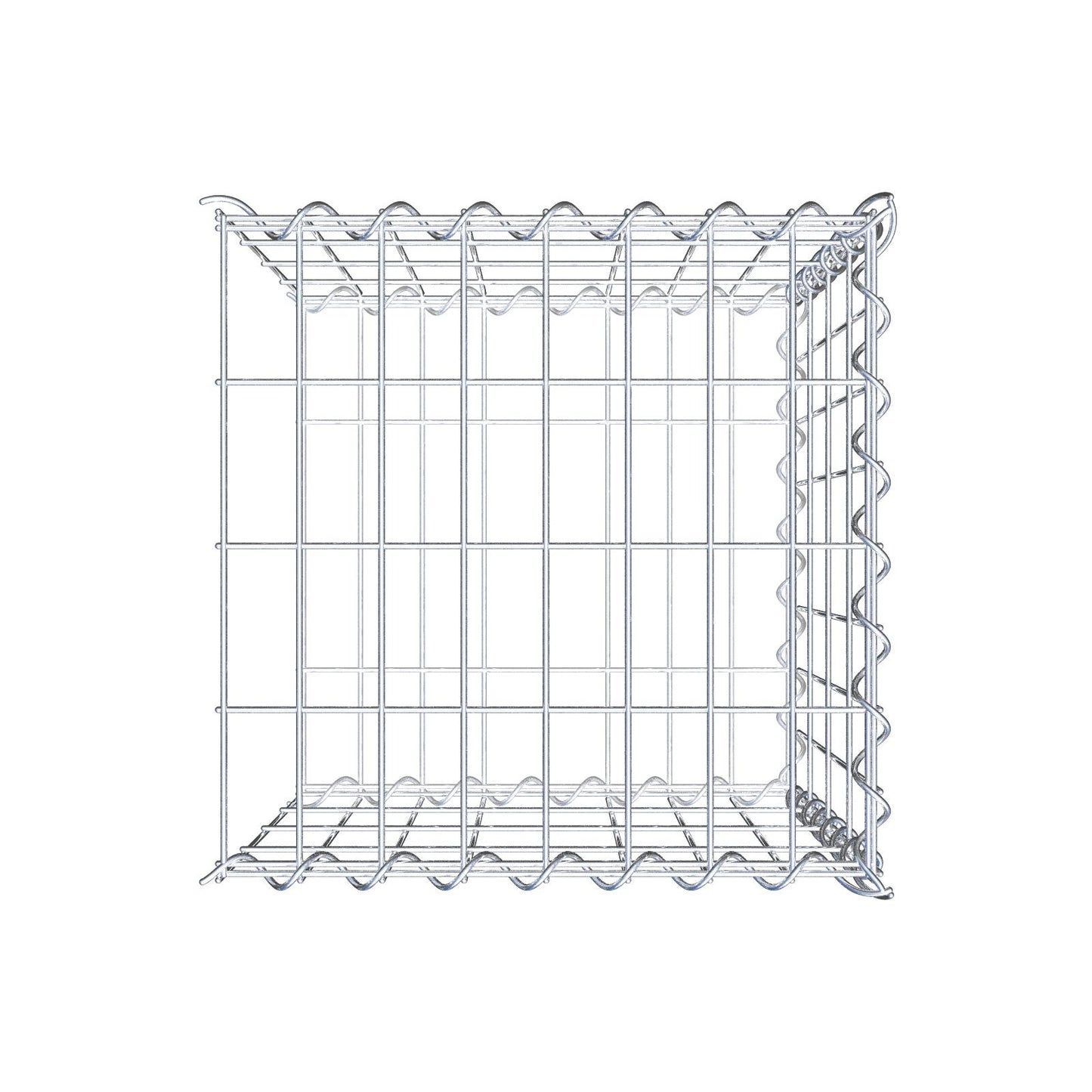 Add-on schanskorf type 2 40 cm x 40 cm x 40 cm (L x H x D), maaswijdte 5 cm x 10 cm, spiraalvormig