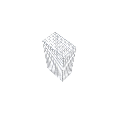 Typ 4 påbyggnadsgabion 100 cm x 50 cm x 30 cm (L x H x D), maskstorlek 5 cm x 5 cm, C-ring