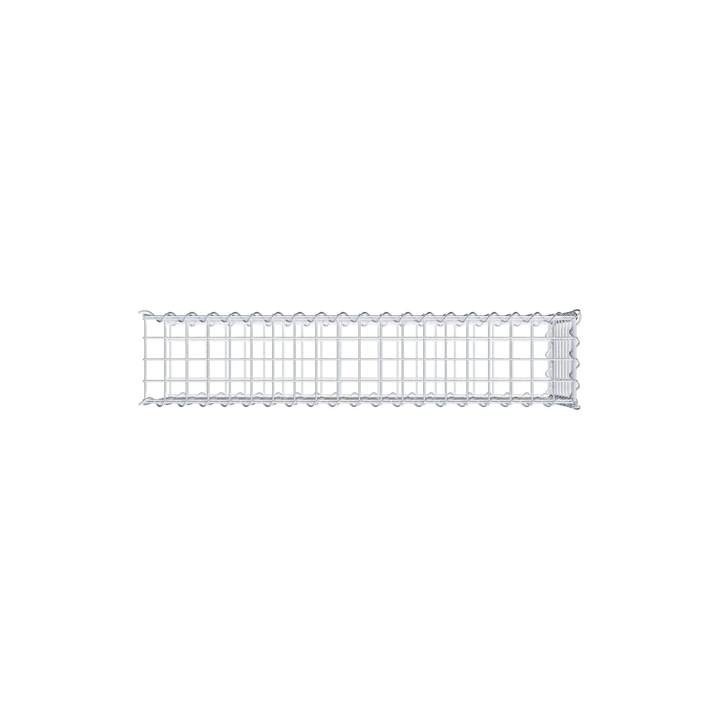 Opvokset gabion type 2 100 cm x 40 cm x 20 cm (L x H x D), maskestørrelse 5 cm x 5 cm, spiral