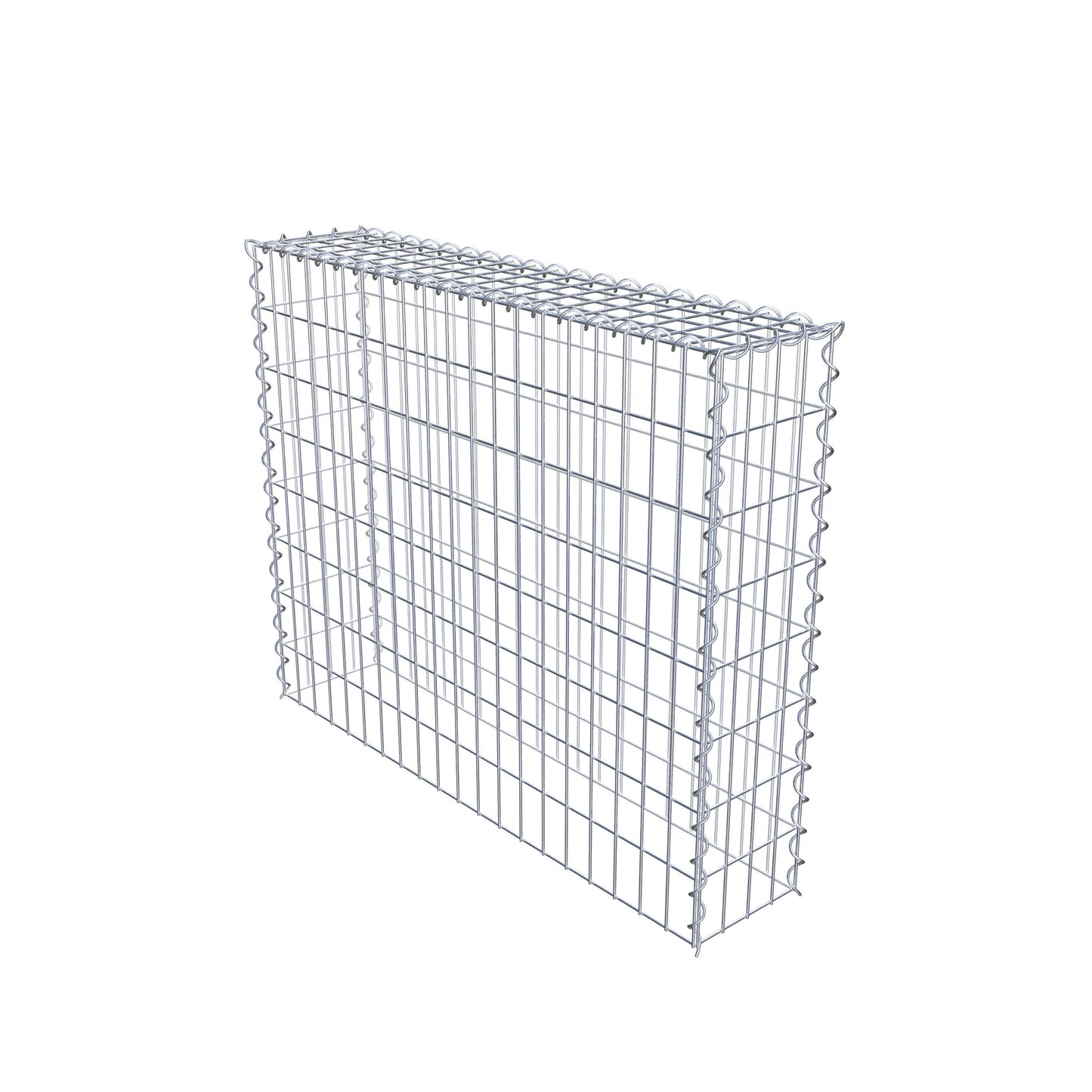 Gabion rapporté type 3 100 cm x 80 cm x 20 cm (L x H x P), mailles 5 cm x 10 cm, spirale