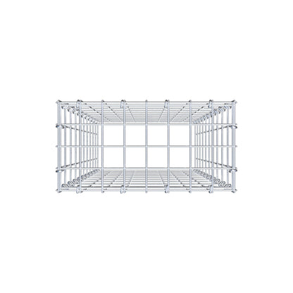 Anbaugabione Typ 3 100 cm x 40 cm x 20 cm (L x H x T), Maschenweite 5 cm x 10 cm, C-Ring