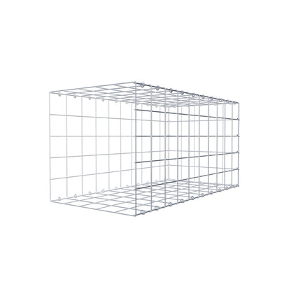 Mounted gabion type 2 100 cm x 50 cm x 50 cm (L x H x D), mesh size 10 cm x 10 cm, C-ring