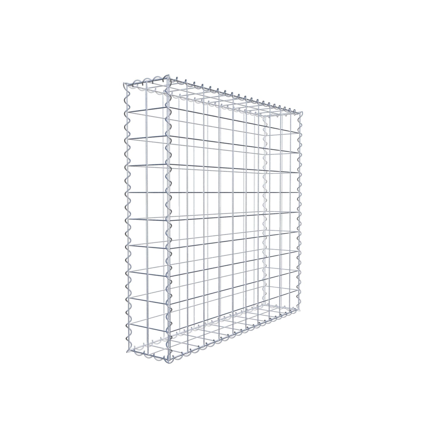 Gabione 100 cm x 100 cm x 20 cm (L x H x T), Maschenweite 10 cm x 10 cm, Spirale