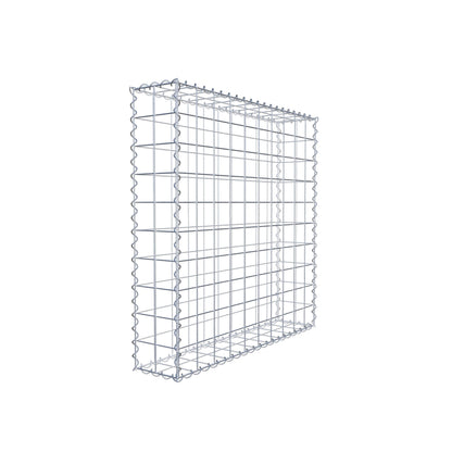 Gabione 100 cm x 100 cm x 20 cm (L x H x T), Maschenweite 10 cm x 10 cm, Spirale