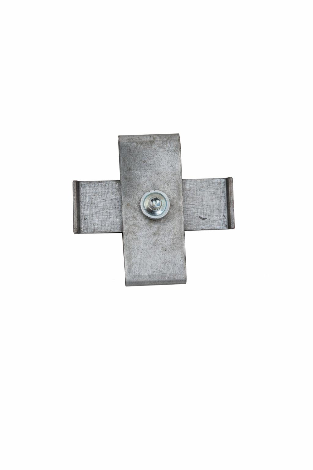 Verbindungslaschen-Set (2-teilig + Schraube) - Verzinktes Stahlblech für Gittermatten & Dekogitter