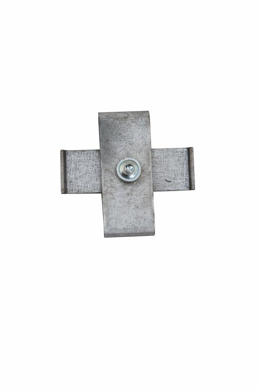 Verbindungslaschen-Set (2-teilig + Schraube) - Verzinktes Stahlblech für Gittermatten & Dekogitter
