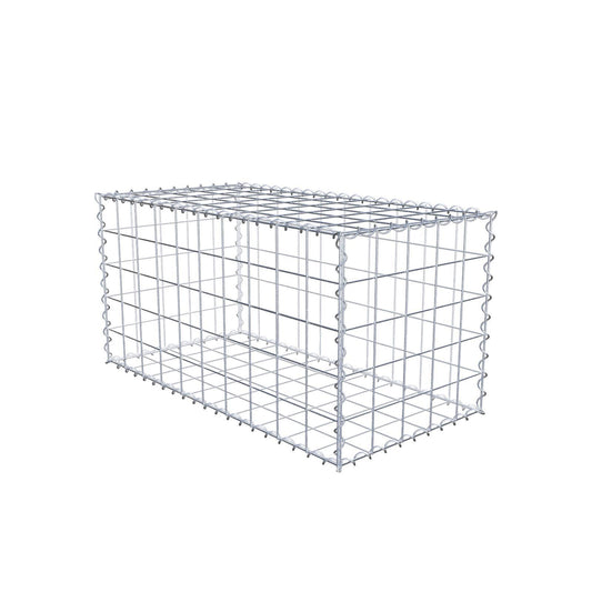 Schanskorf 100 cm x 50 cm x 50 cm (L x H x D), maaswijdte 10 cm x 10 cm, spiraalvormig