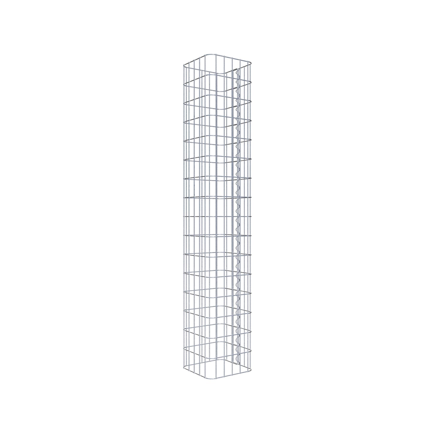 Columna de gaviones angular 27 cm x 27 cm, 160 cm de altura, MW 5 cm x 10 cm