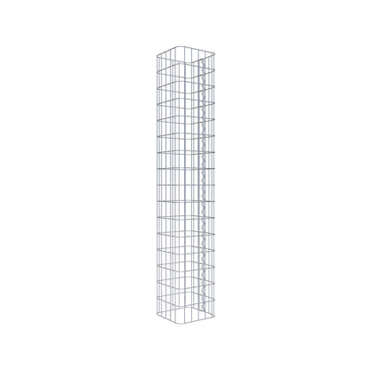 Columna de gaviones angular 27 cm x 27 cm, 160 cm de altura, MW 5 cm x 10 cm