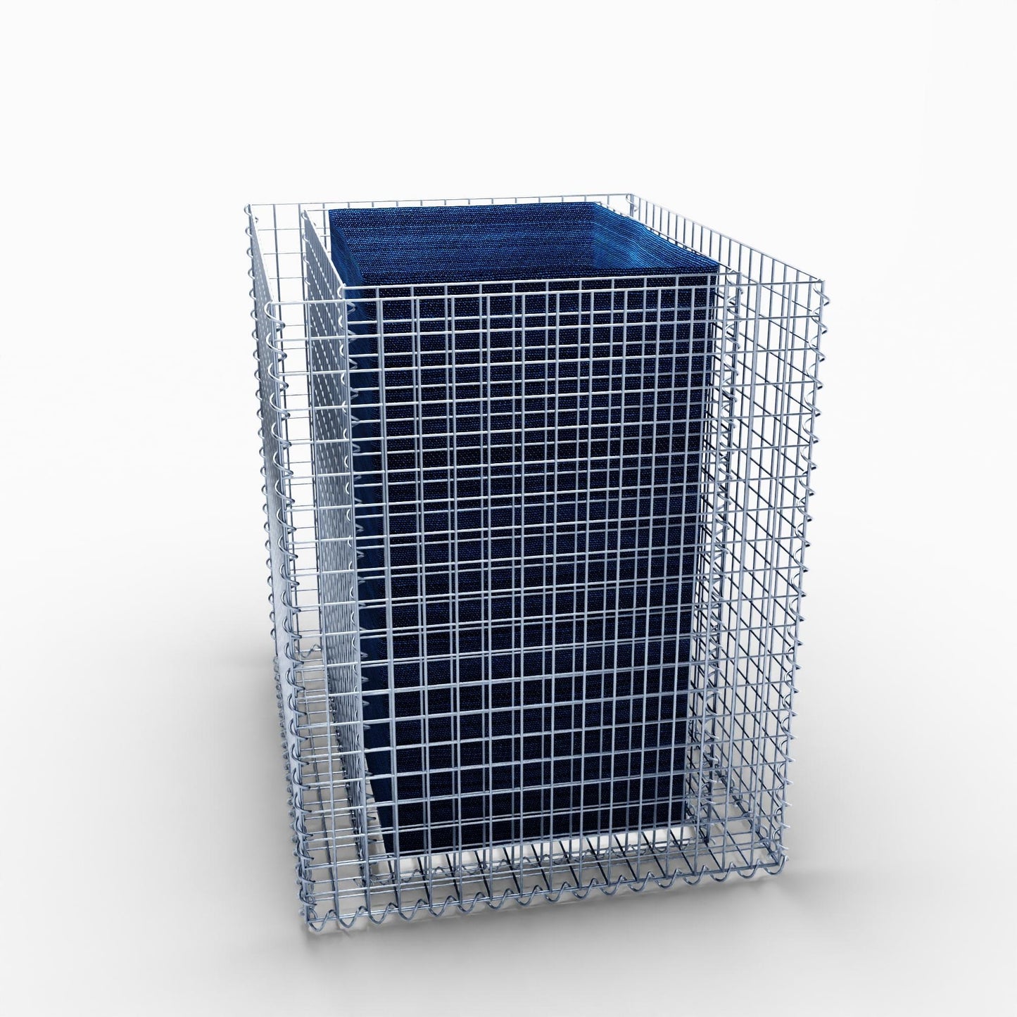 Lecho elevado rectangular 100 cm x 80 cm x 100 cm (largo x alto x fondo), malla 5 x 5 cm, espesor de pared 10 cm