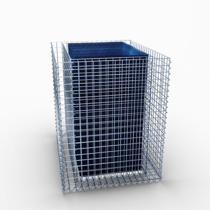 Lecho elevado rectangular 100 cm x 80 cm x 100 cm (largo x alto x fondo), malla 5 x 5 cm, espesor de pared 10 cm