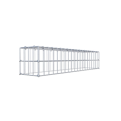 Typ 3 påbyggnadsgabion 100 cm x 20 cm x 20 cm (L x H x D), maskstorlek 5 cm x 10 cm, C-ring