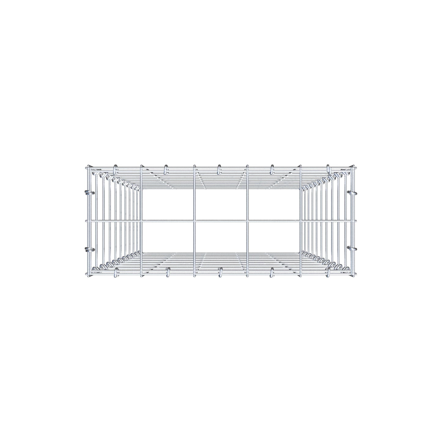 Gabbione aggiuntivo di tipo 3 100 cm x 50 cm x 20 cm (L x H x P), maglia 10 cm x 10 cm, anello a C