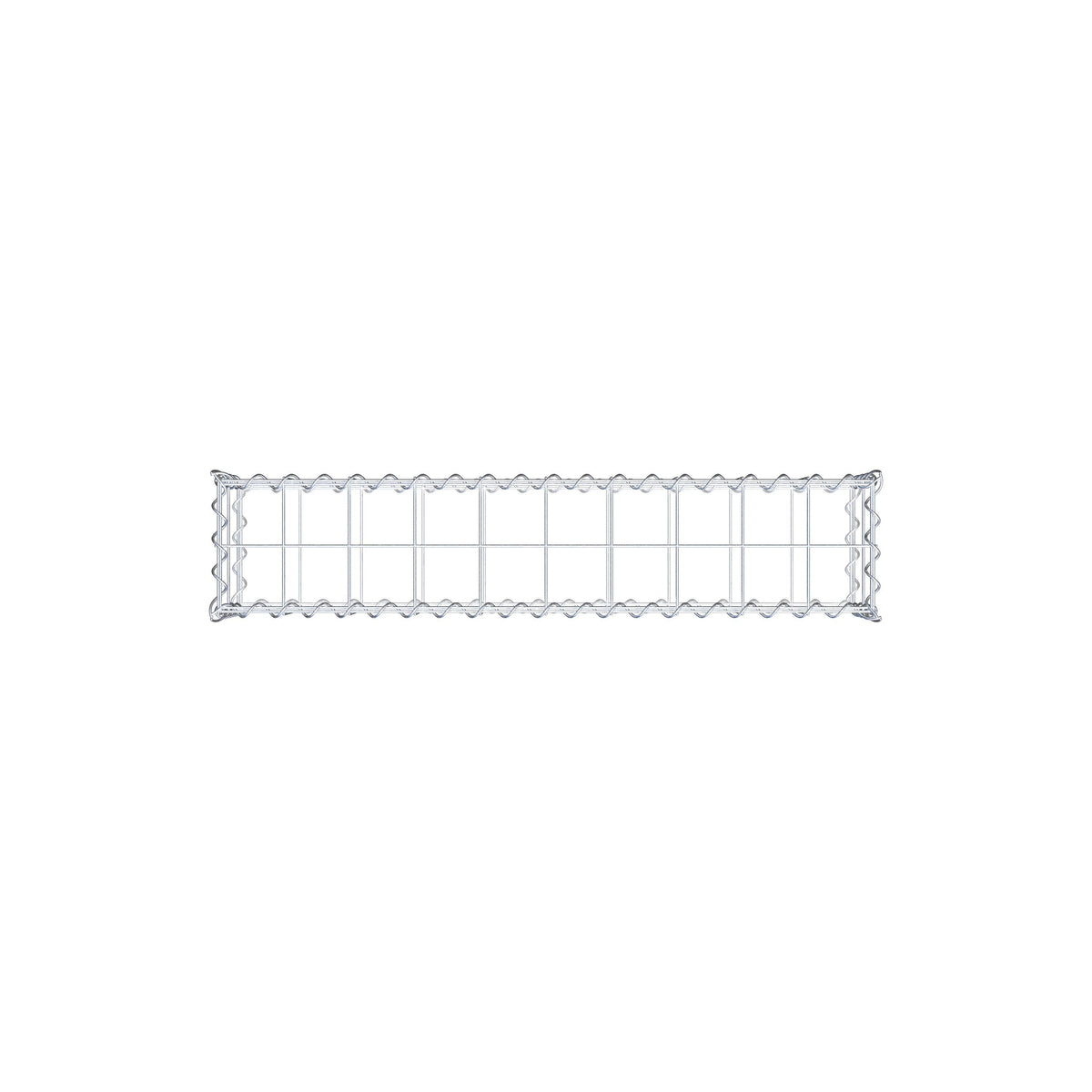 Gabion 100 cm x 20 cm x 20 cm (L x H x P), mailles 10 cm x 10 cm, spirale
