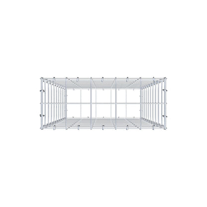 Gabbione 100 cm x 50 cm x 20 cm (L x H x P), maglia 10 cm x 10 cm, anello a C