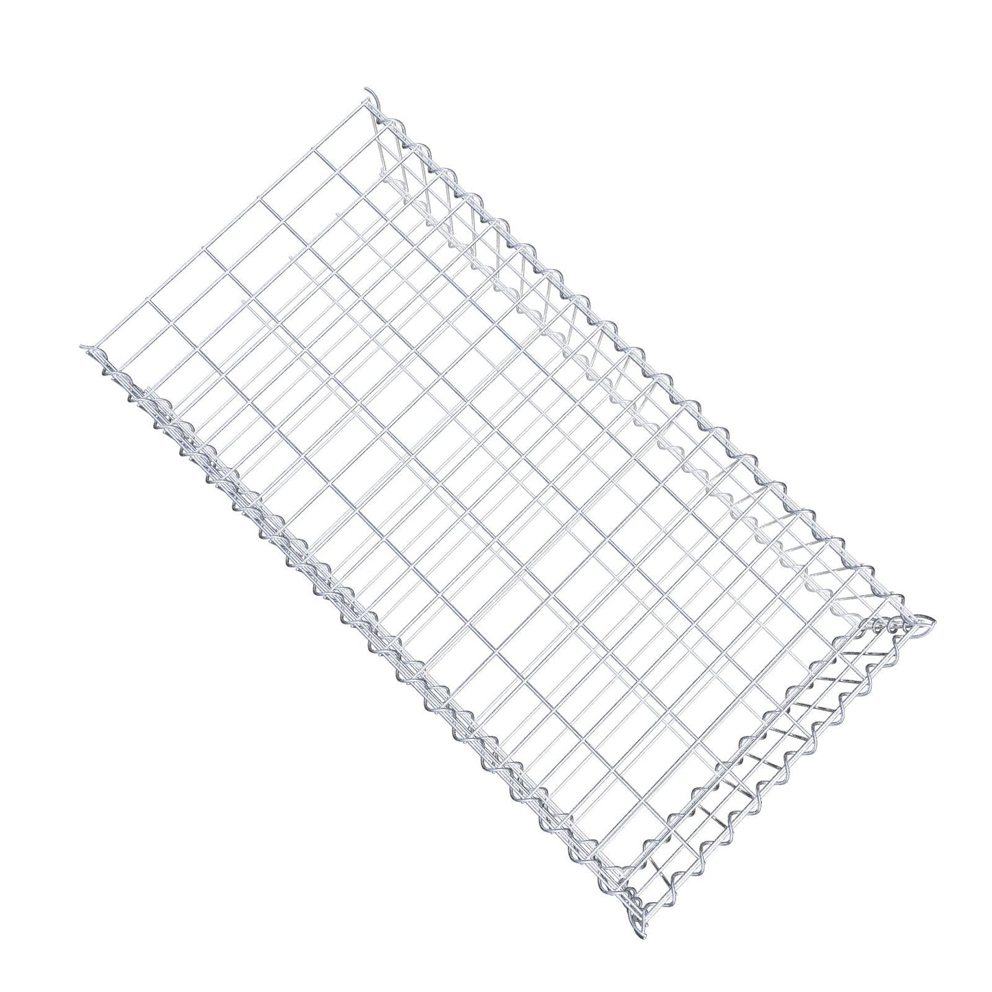 Opvokset gabion type 2 100 cm x 20 cm x 50 cm (L x H x D), maskestørrelse 5 cm x 10 cm, spiral