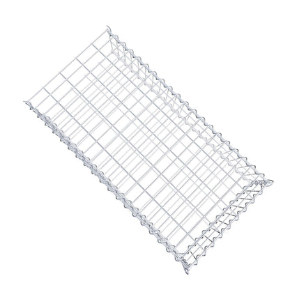 Opvokset gabion type 2 100 cm x 20 cm x 50 cm (L x H x D), maskestørrelse 5 cm x 10 cm, spiral