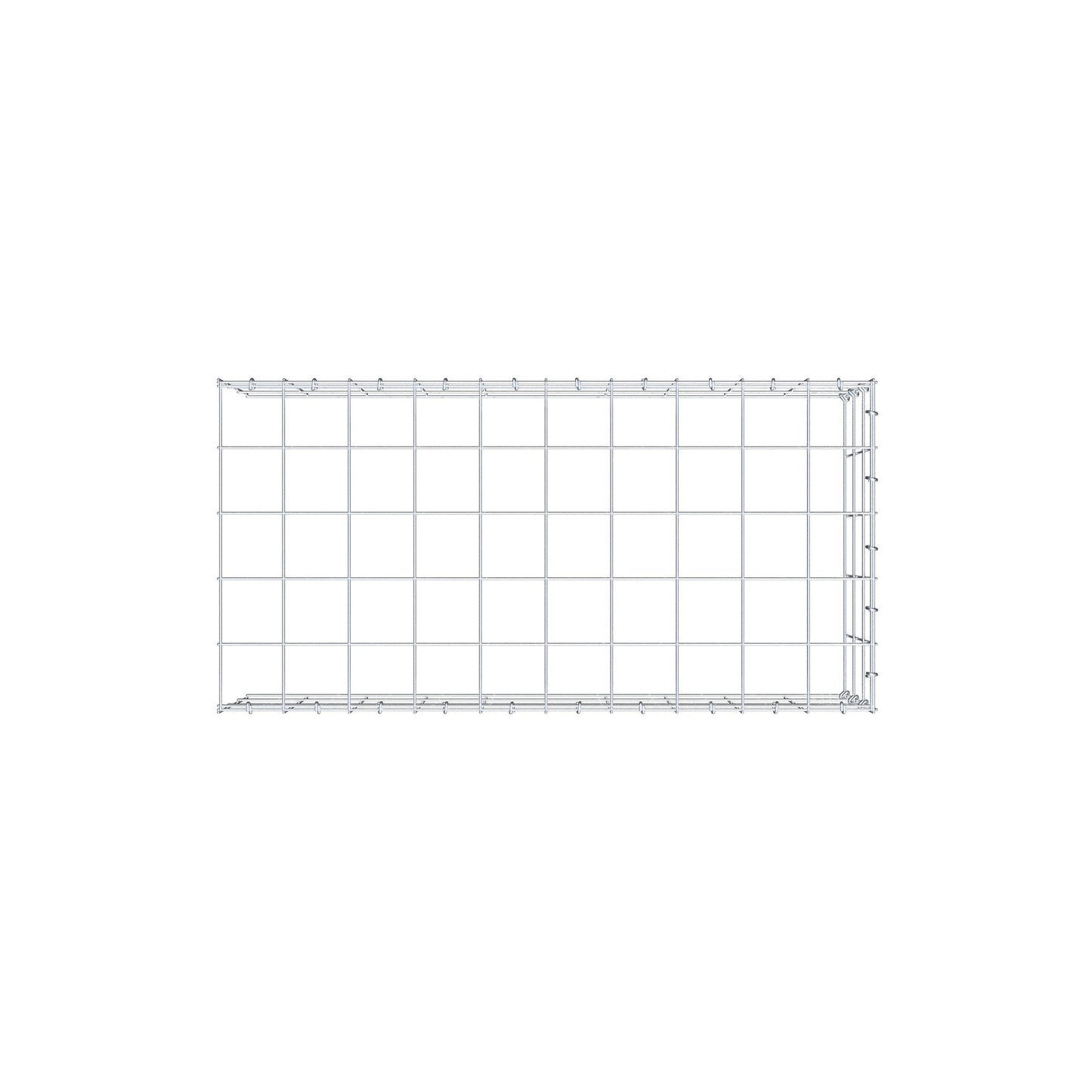 Gavión complementario de tipo 4 100 cm x 30 cm x 50 cm (L x A x P), malla 10 cm x 10 cm, anillo en C