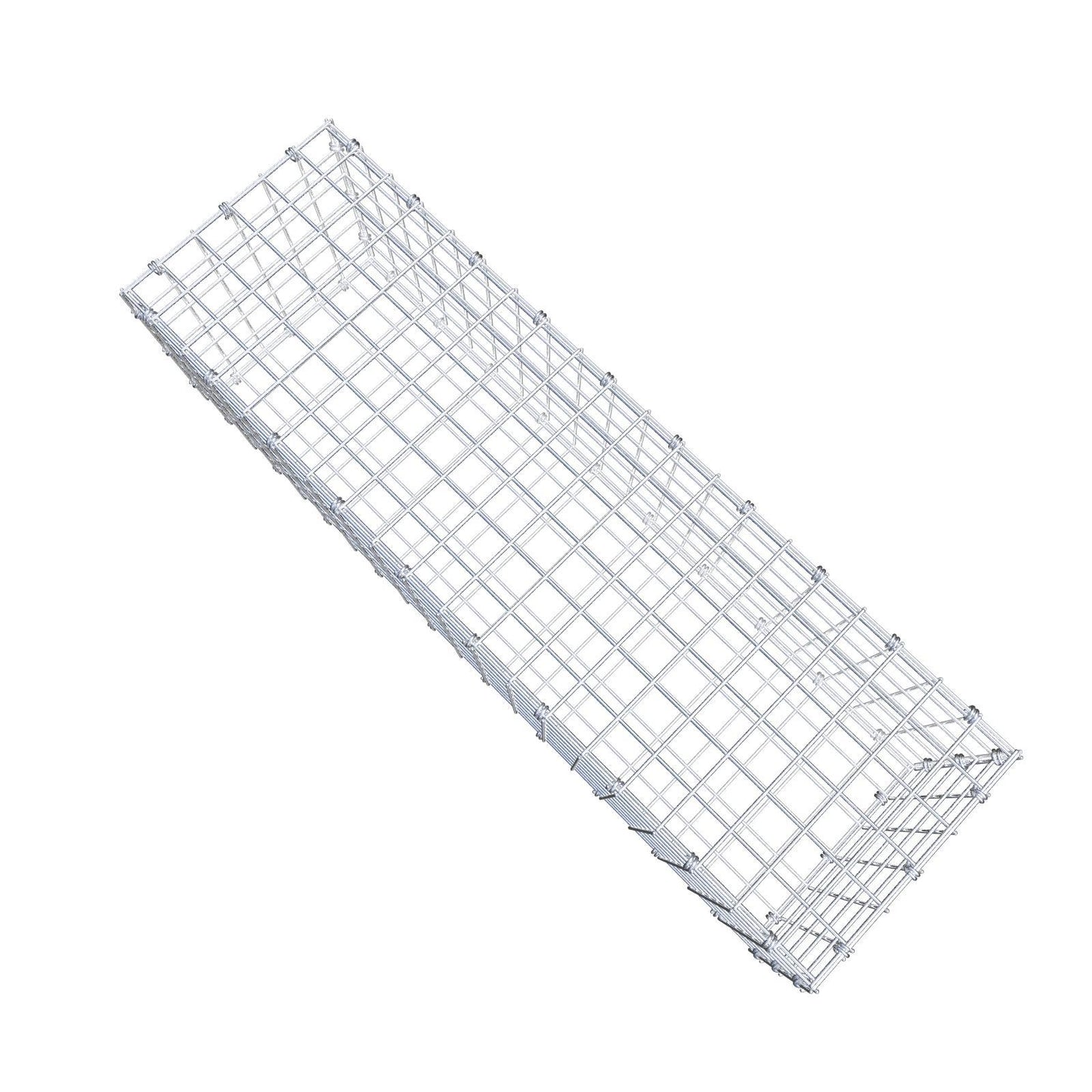 Gabion 100 cm x 30 cm x 30 cm (L x H x D), maskstorlek 5 x 5 cm, spiralring