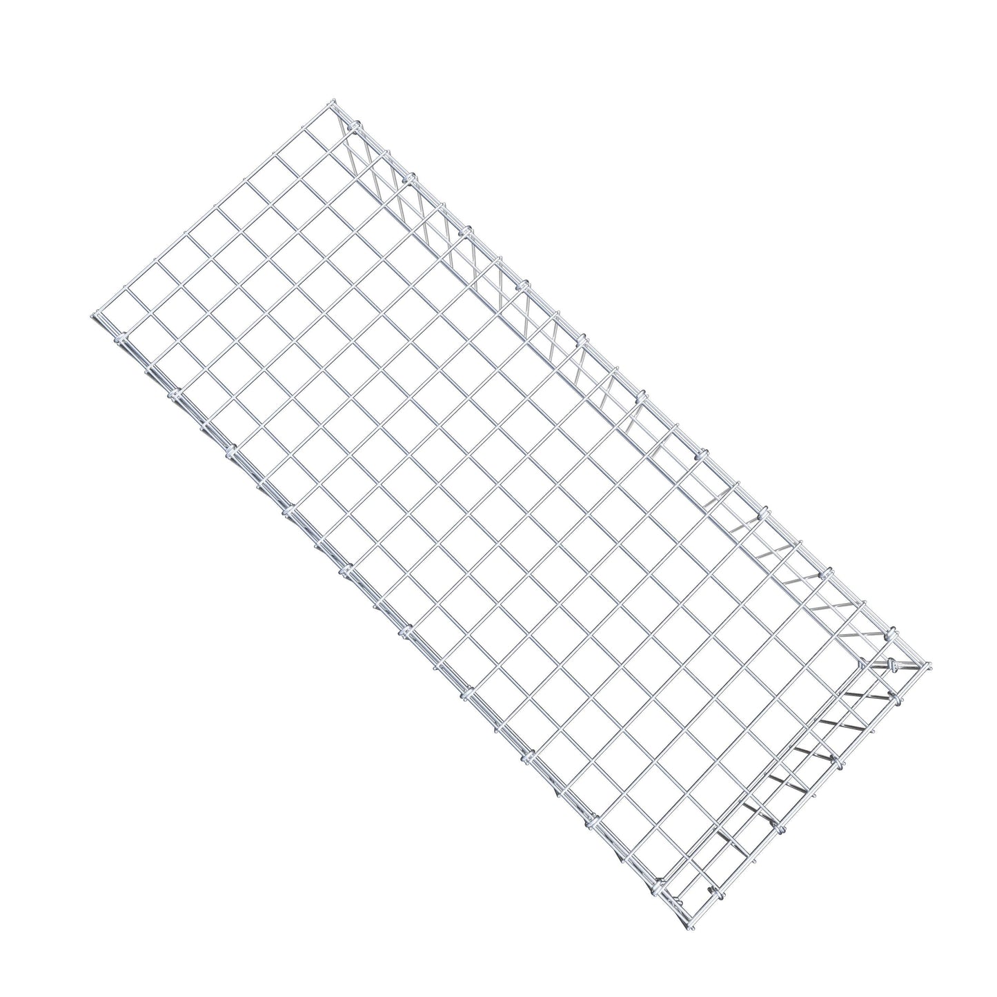 Monteret gabion type 4 100 cm x 20 cm x 40 cm (L x H x D), maskestørrelse 5 cm x 10 cm, C-ring