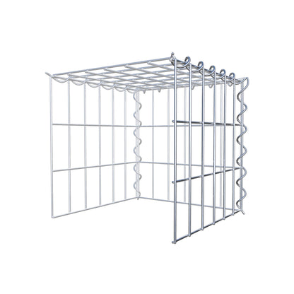 Gabbione aggiuntivo tipo 4 30 cm x 30 cm x 30 cm (L x H x P), dimensione maglia 5 cm x 10 cm, a spirale