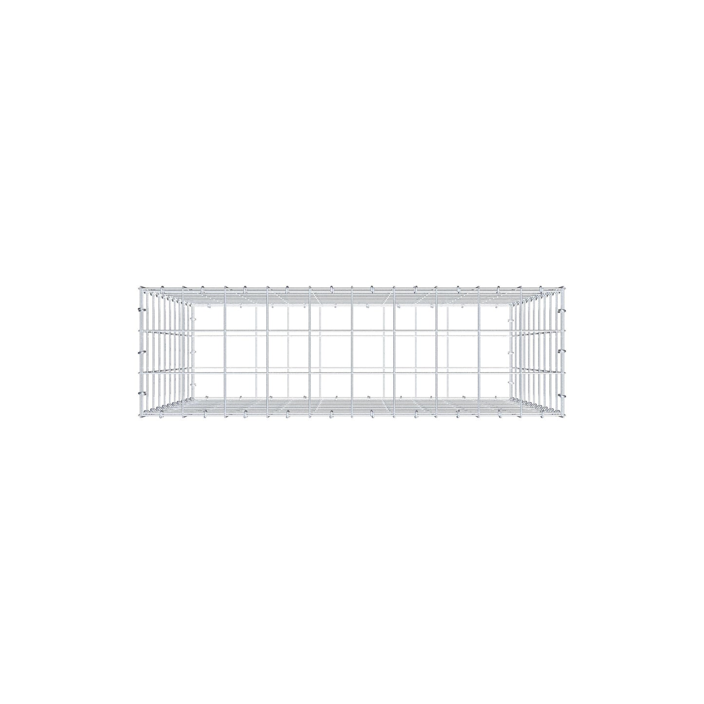 Gabbione 100 cm x 100 cm x 30 cm (L x H x P), maglia 10 cm x 10 cm, anello a C