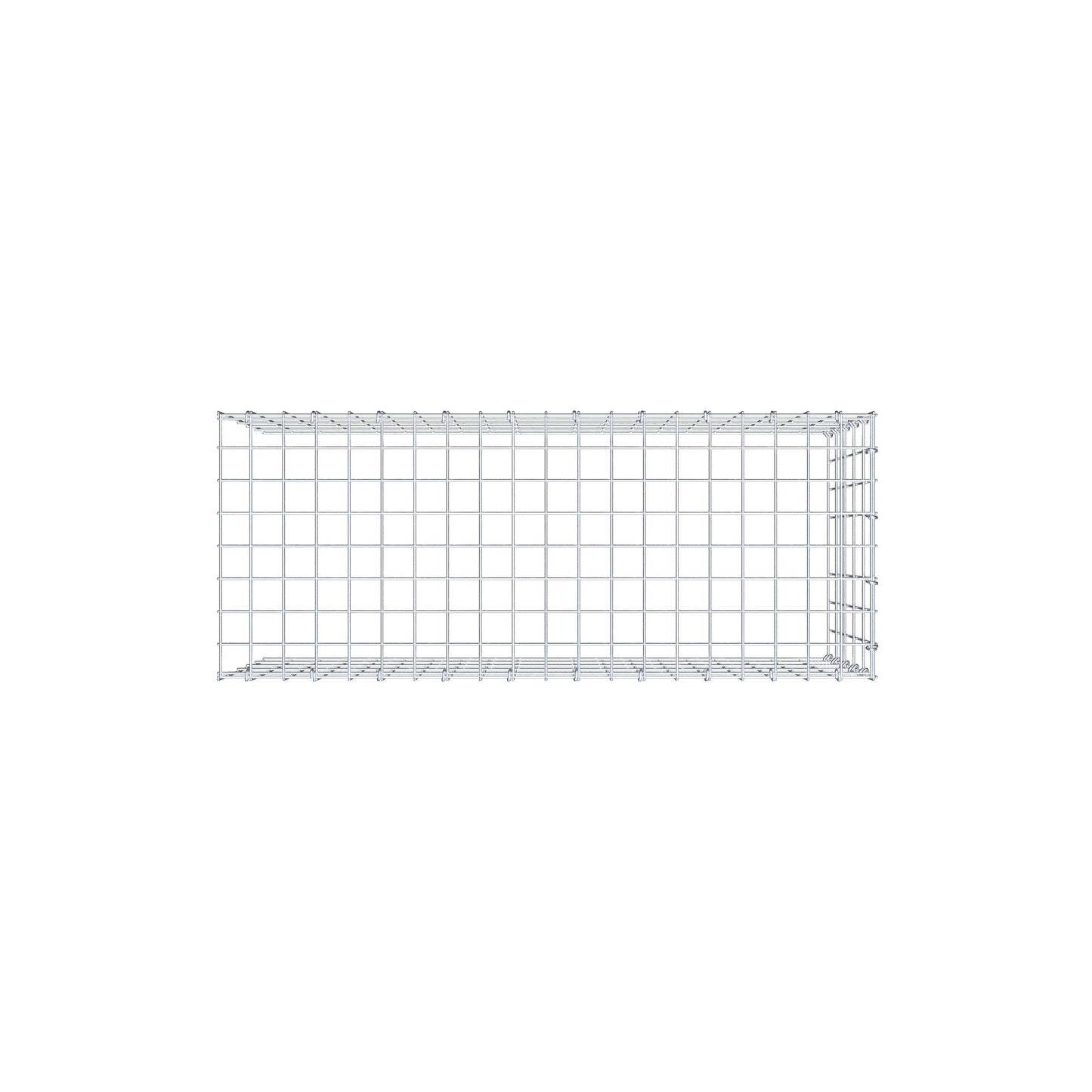 Fourche rapportée type 4 100 cm x 50 cm x 40 cm (L x H x P), mailles 5 cm x 10 cm, anneau C