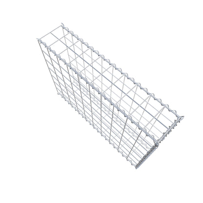 Opvokset gabion type 2 100 cm x 70 cm x 20 cm (L x H x D), maskestørrelse 10 cm x 10 cm, spiral
