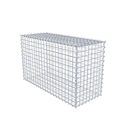 Gabion 100 cm x 60 cm x 40 cm (L x H x D), maskestørrelse 5 cm x 5 cm, spiral