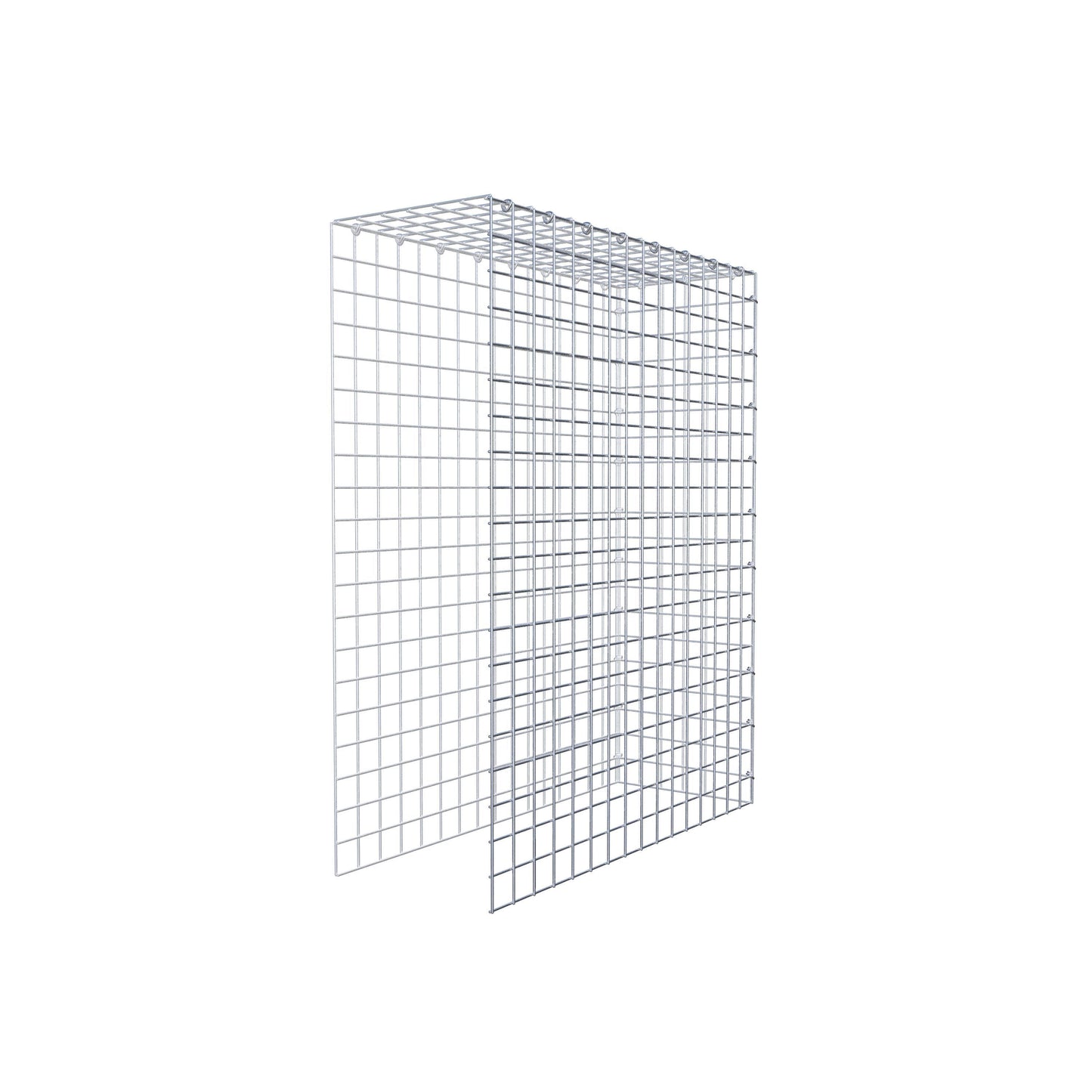Monteret gabion type 4 100 cm x 80 cm x 30 cm (L x H x D), maskestørrelse 5 cm x 5 cm, C-ring