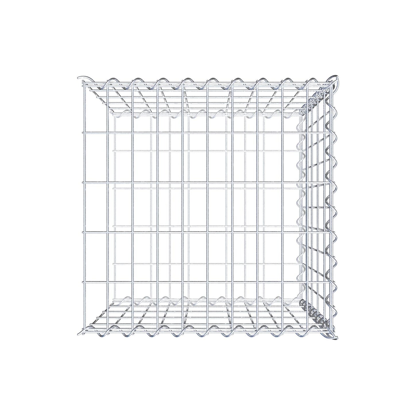 Anbaugabione Typ 2 50 cm x 50 cm x 50 cm (L x H x T), Maschenweite 5 cm x 10 cm, Spirale