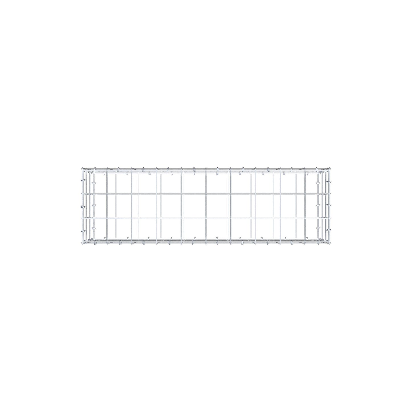 Gabbione 100 cm x 30 cm x 30 cm (L x H x P), maglia 10 cm x 10 cm, anello a C